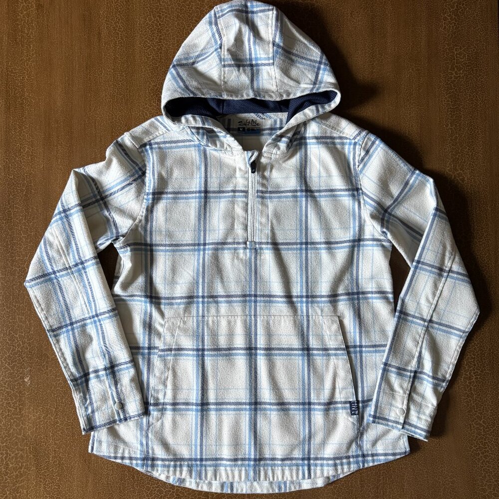 Salt Life Flannel Hoodie Pullover - Size Medium
